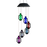Changing Solar Powered Lanterns Wind Chime Wind Mobile LED Light