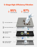 Faucet Mount Water Filters Sink Water Purifier For Kitchen White Vertical