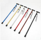 Aluminum trekking poles Folding telescopic ultralight four sticks off-road hiking outdoor walking stick portable old cane