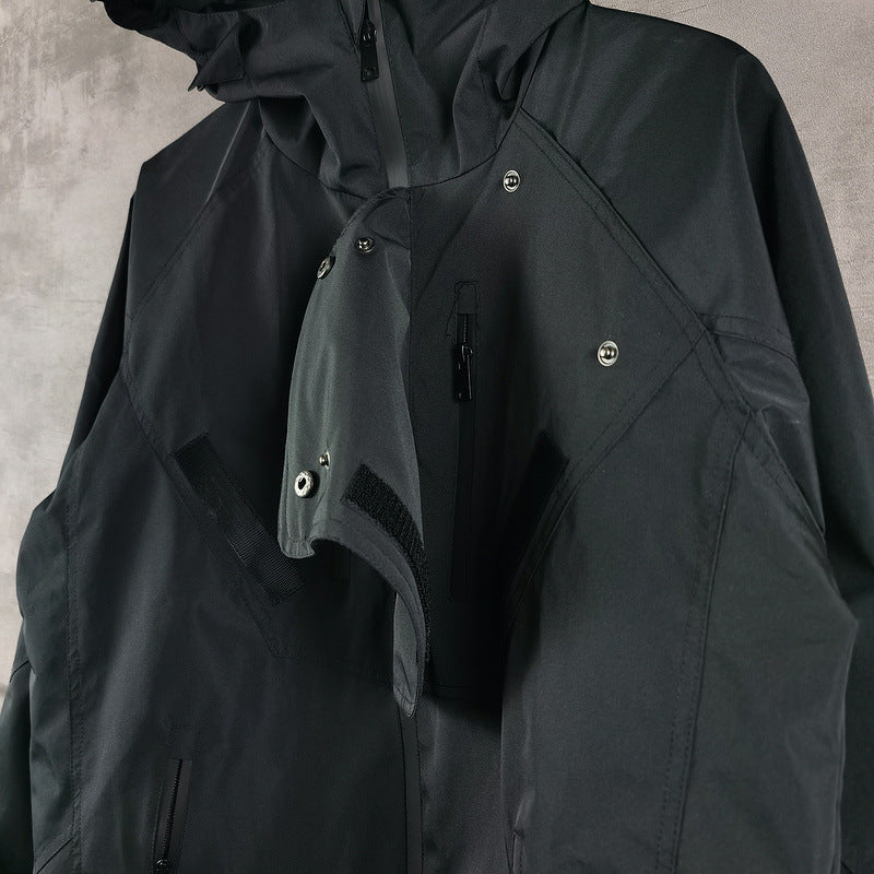 Multi-Zipper Pocket Technical Wind Jacket