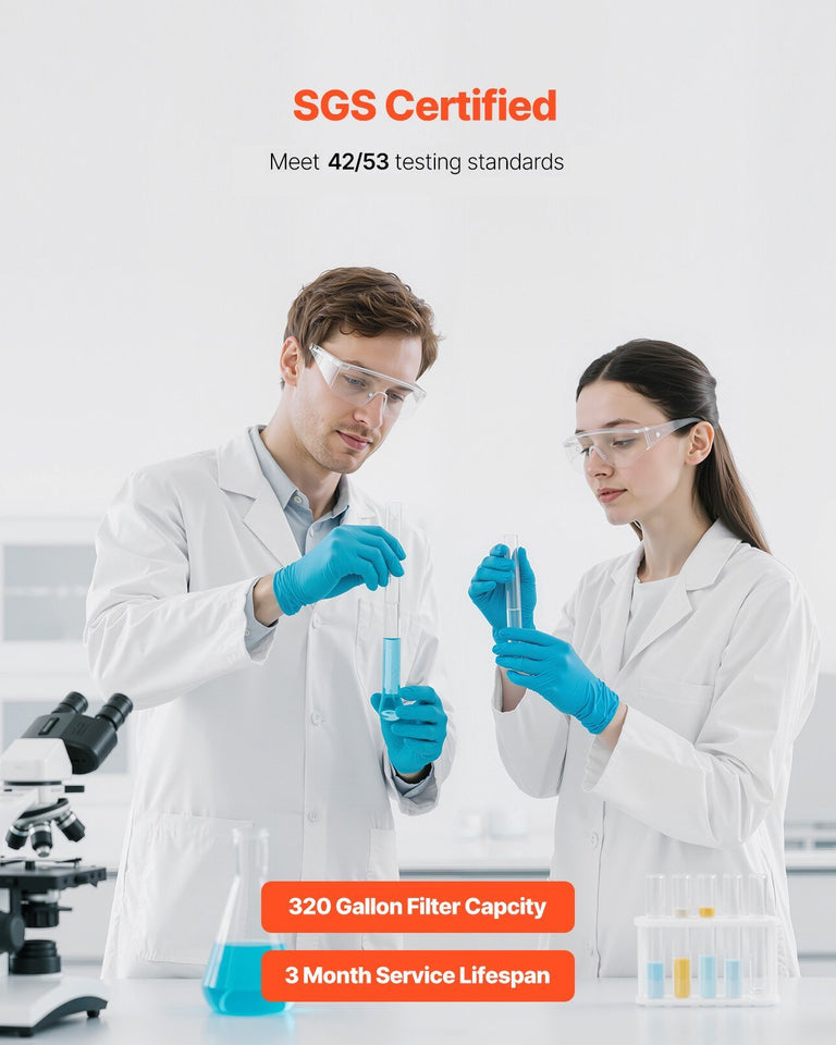 Faucet Mount Water Filters Sink Water Purifier For Kitchen White Vertical